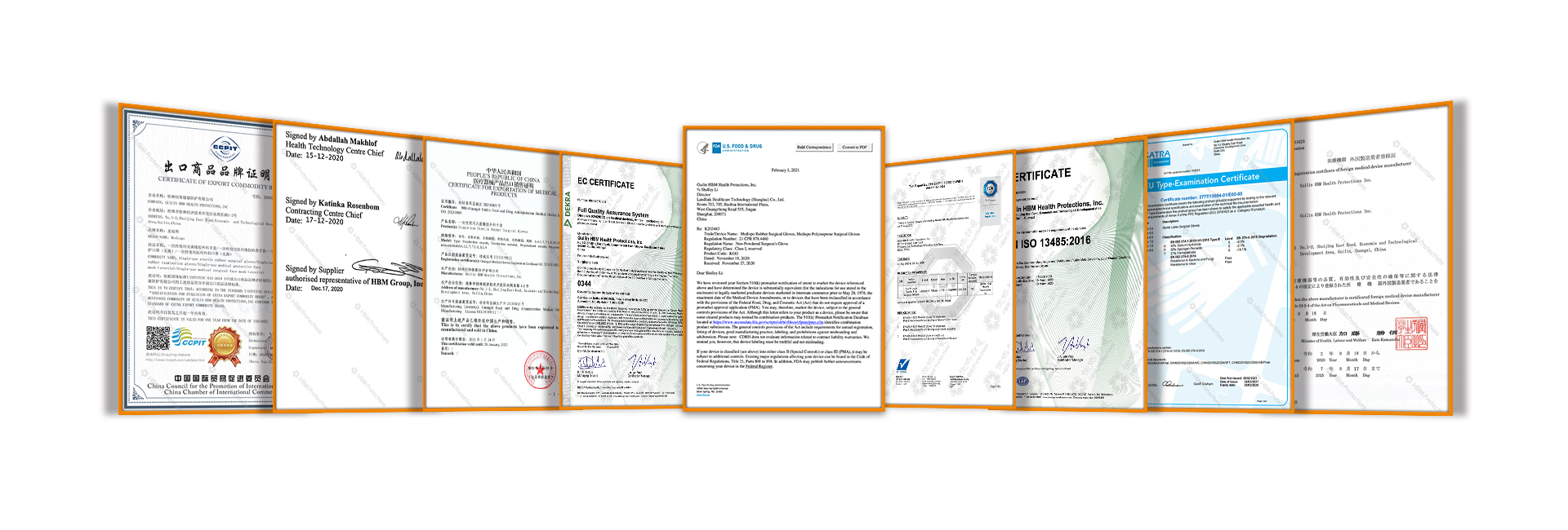 HBM Surgical Gloves Certifications