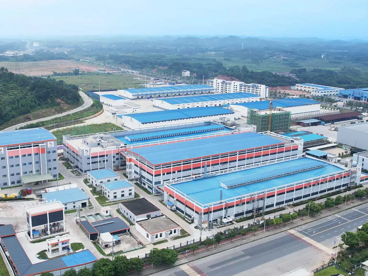 Aerial view of HBM Protections manufacturing facility in Guilin, China