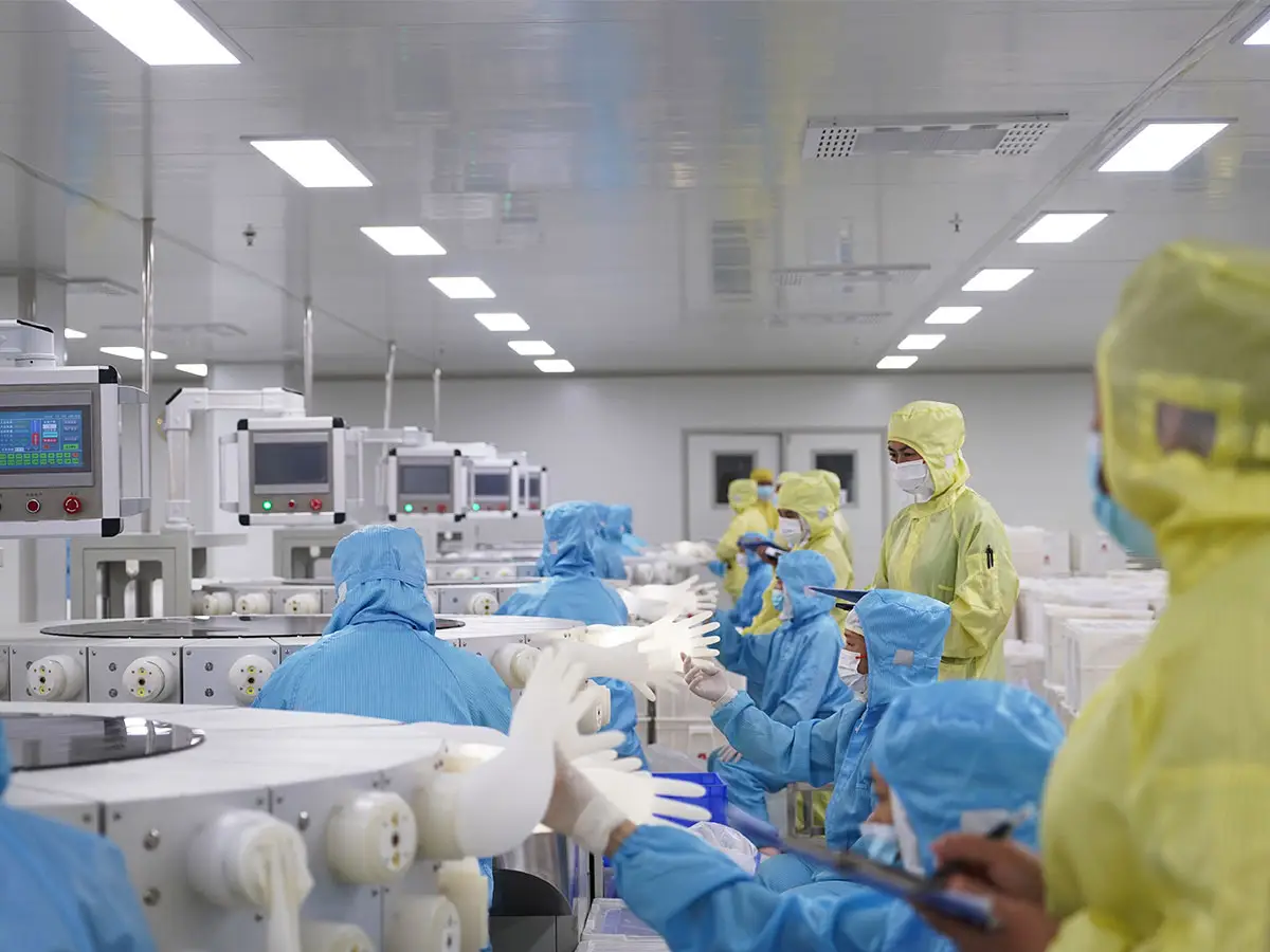 100% air leak inspection on sterile surgical gloves