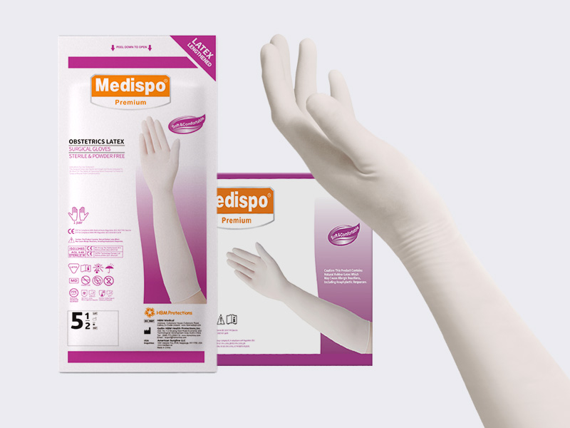 Medispo® Obstetrics Latex Surgical Gloves