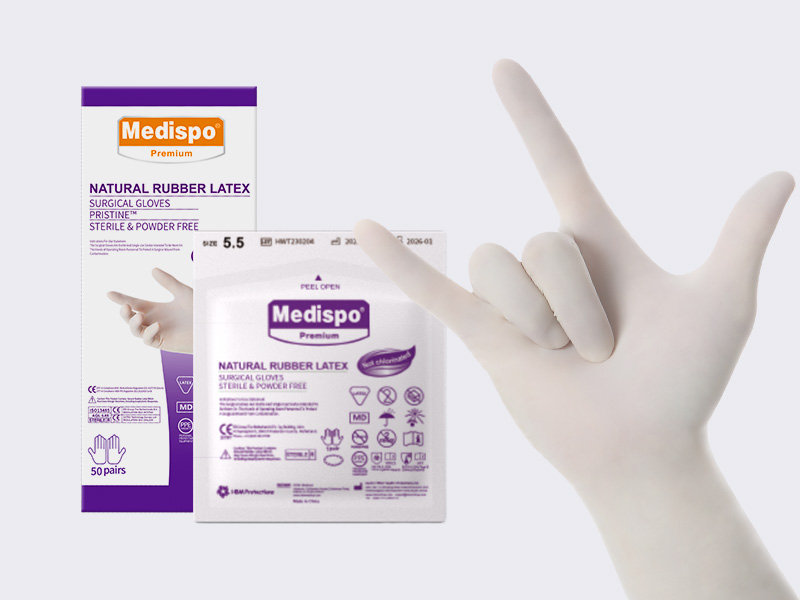 Medispo® Pristine Latex Surgical Gloves