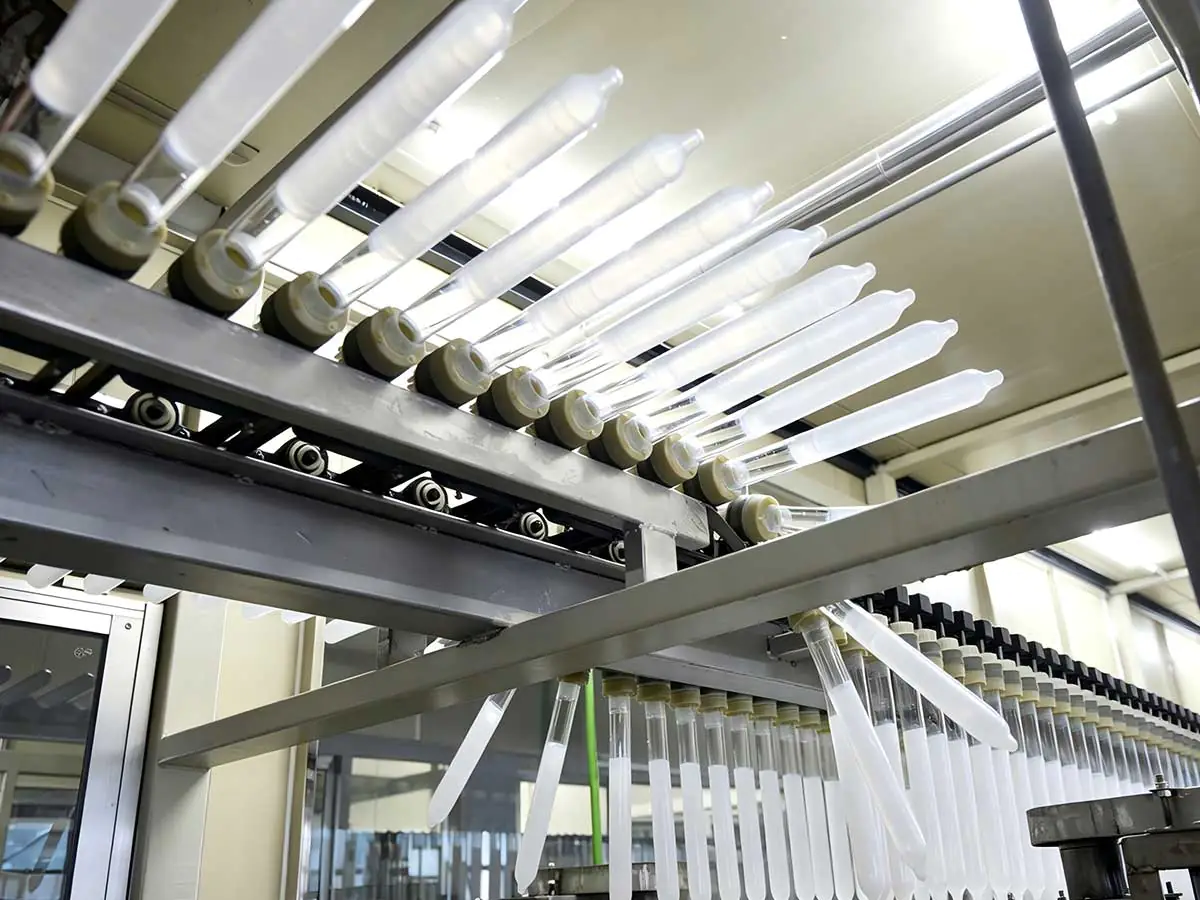 BENOW condom production line at HBM Protections, Guilin China